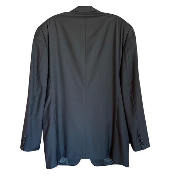 Ermenegildo Zegna Black One-Button Wool Tuxedo Jacket Men's 46R - Made in Italy - Picture 3 of 8
